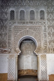 Maroc, Haut-Atlas, Marrakech, ville impériale, Médina classée Patrimoine Mondial de l'UNESCO, la Medersa Ali Ben Youssef (école coranique)