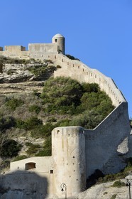 France, Corse-du-Sud (2A), Bonifacio, un rempart de la citadelle