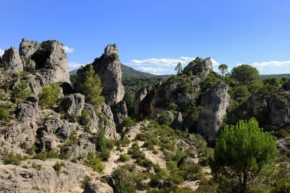 France, Herault, Cirque de Moureze, dolomitic rocks