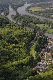 France, Seine-Maritime (76), boucle de la Seine au sud de Rouen (vue aérienne)