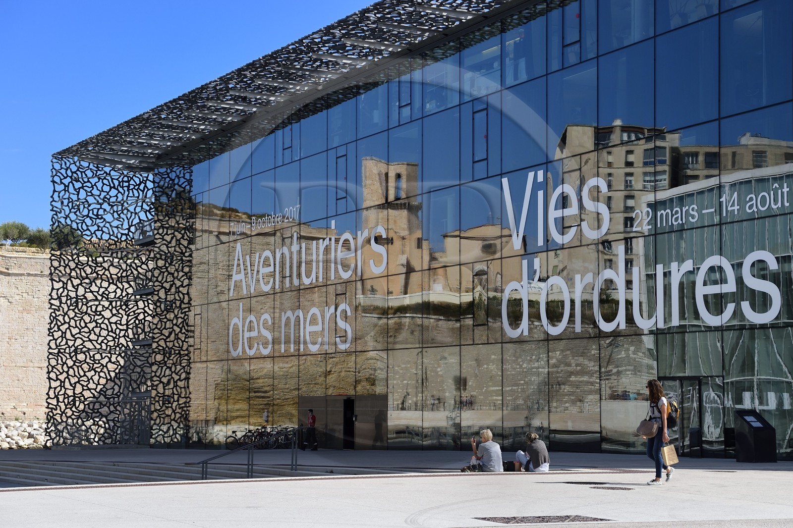 France, Bouches-du-Rhône (13), Marseille, MuCEM (Musée des civilisations de l'Europe et de la Méditerranée) par les architectes Rudy Ricciotti et R. Carta