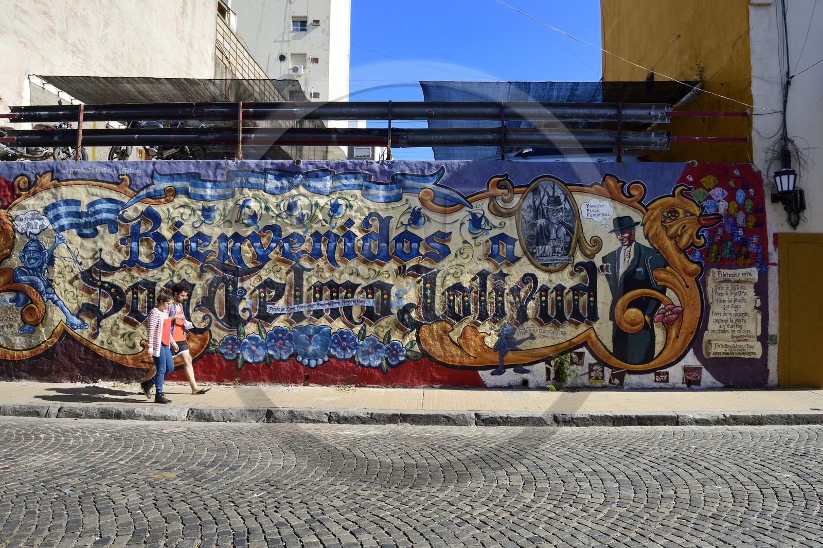 Argentine, Buenos Aires, quartier Saint Telmo, pasaje de San Lorenzo, peintures murales