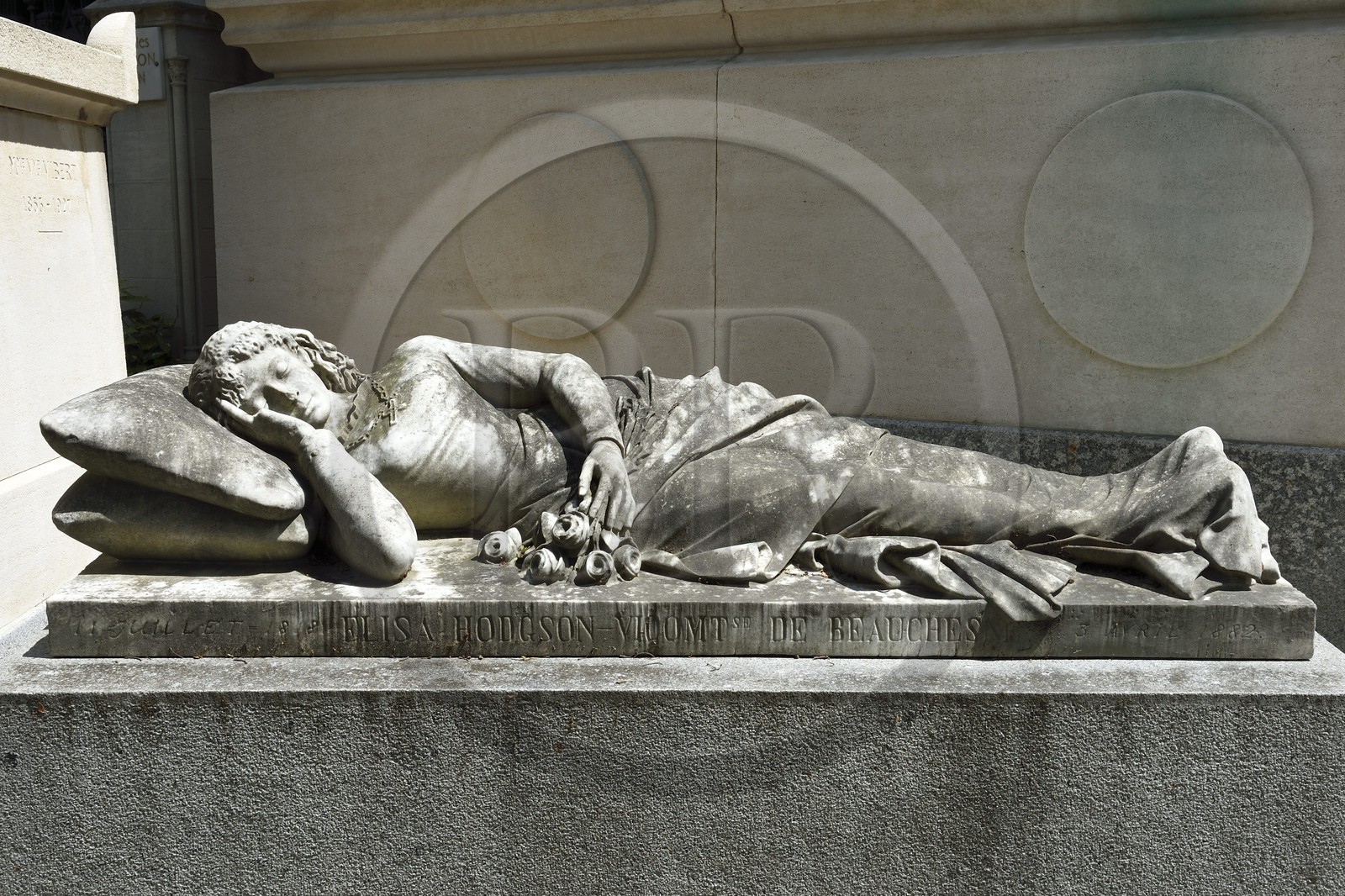 France, Paris (75), cimetière du Père-Lachaise, la tombe d' Elisa Hodgson, Vicontesse de Beauchesne