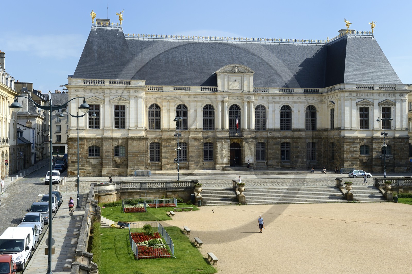 France, Ille-et-Vilaine (35), Rennes, place du Parlement de Bretagne, le Palais du parlement de Bretagne aujourd'hui cour d'appel de Rennes