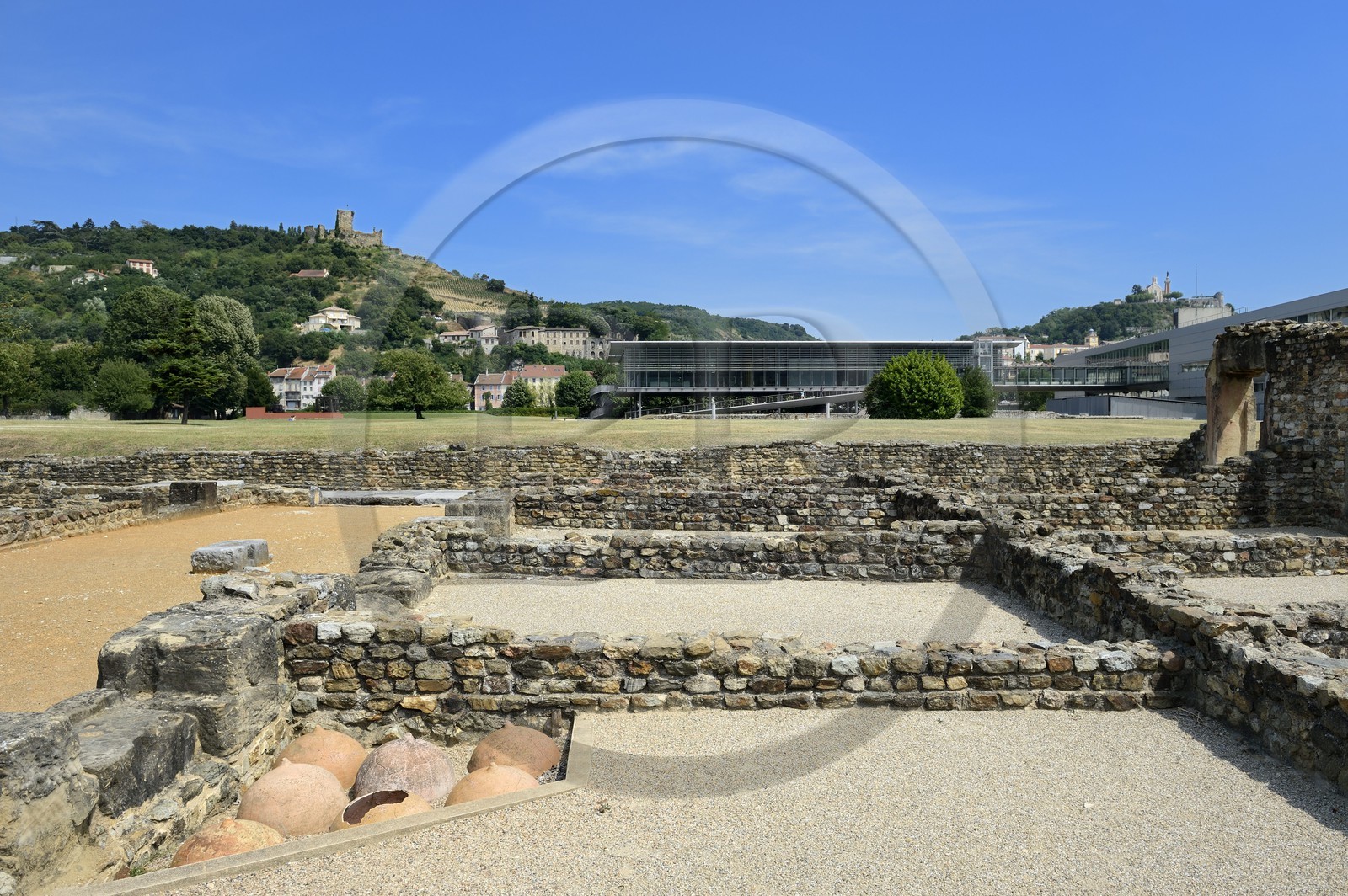 France, Rhône (69), Saint-Romain-en-Gal, le site archéologique du musée gallo-romain de Saint-Romain-en-Gal, la maison des dieux Océan