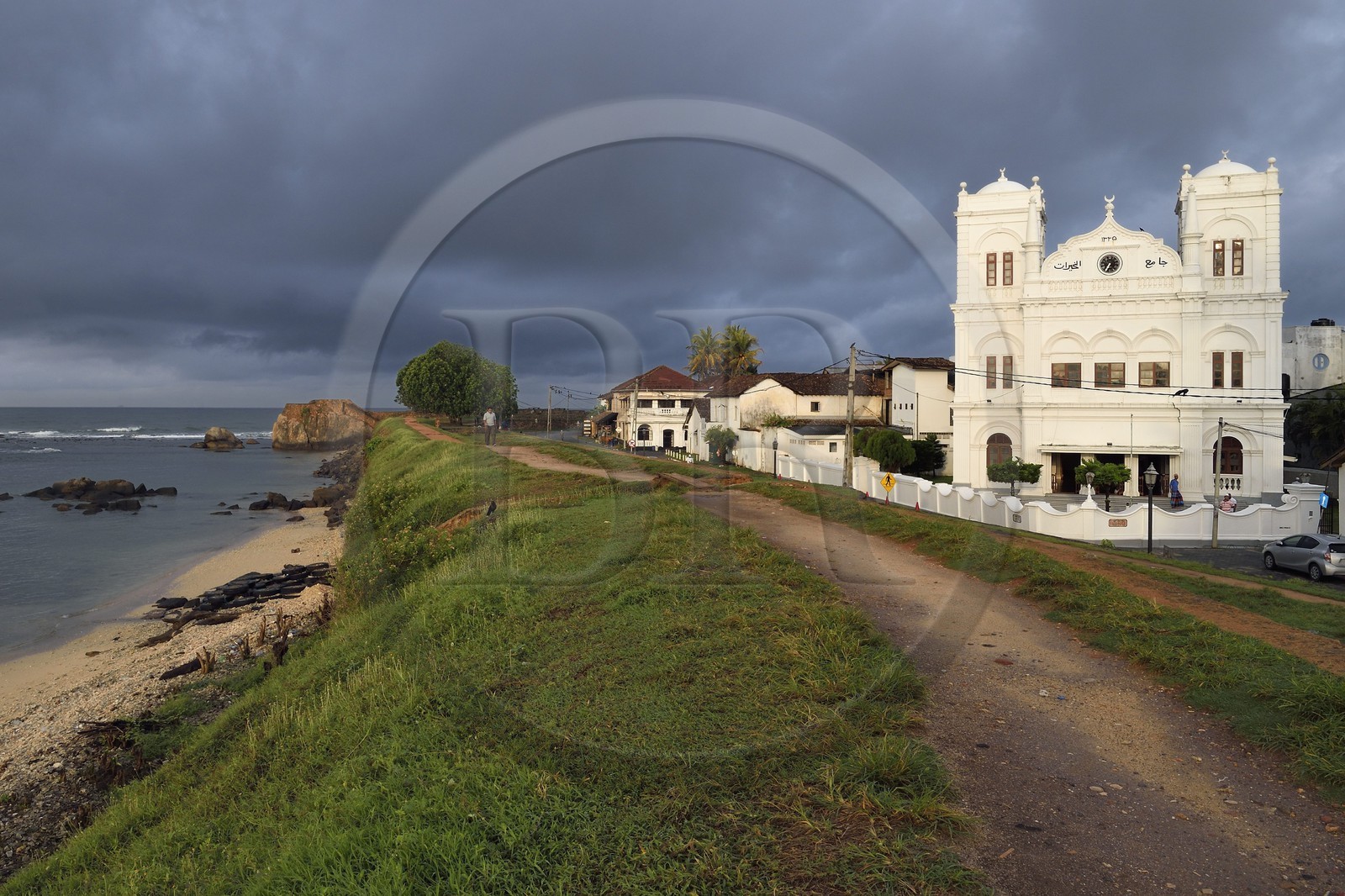 Sri Lanka, Province du Sud, Fort de Galle, classé Patrimoine Mondial de l'UNESCO, la mosquée Meera