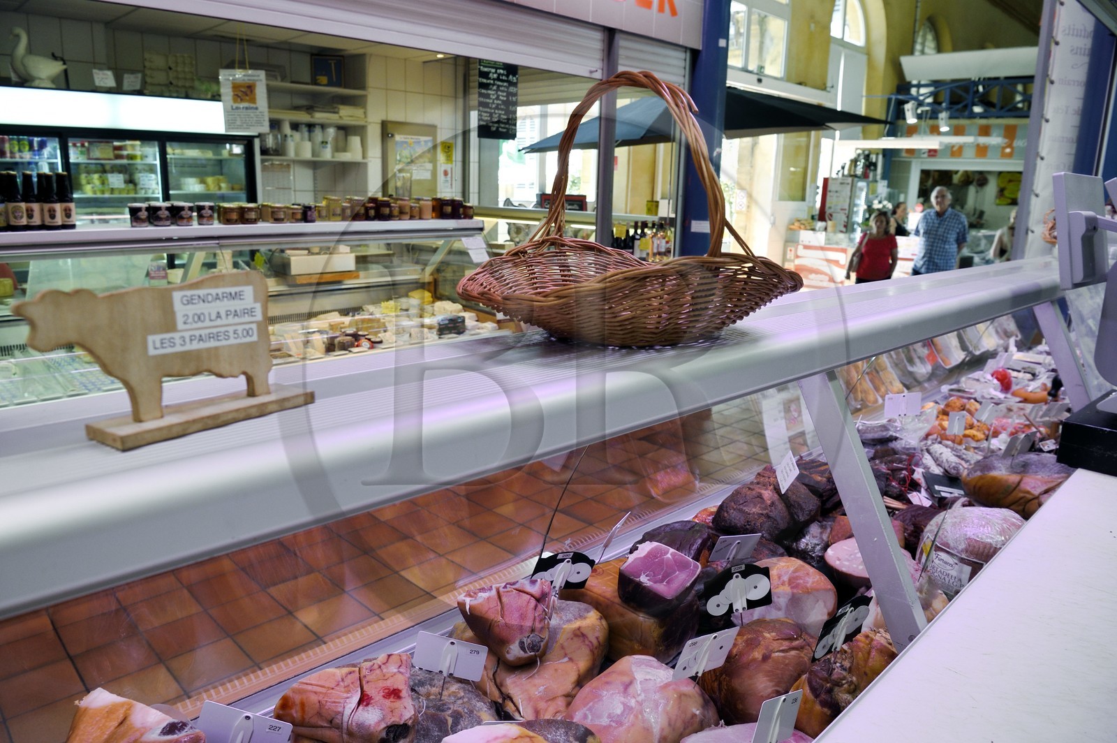 France, Moselle (57), Metz, Marché Couvert, épicerie fine et restaurant Chez Mauricette