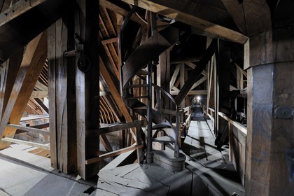 France, Paris (75), île de la Cité, la cathédrale Notre-Dame, la charpente appelée la forêt