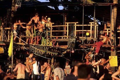 Thailand, Samui islands archipelago, Full Moon Party on Koh Pha-Ngan island, sunrise on Had Rin beach