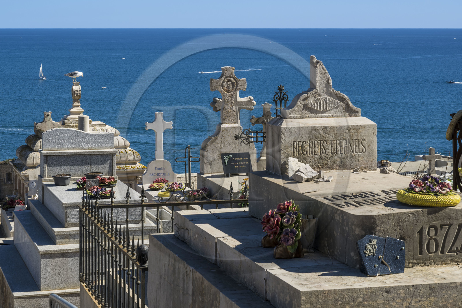 France, Hérault (34), Sète, Cimetière Saint-Charles dit cimetière Marin