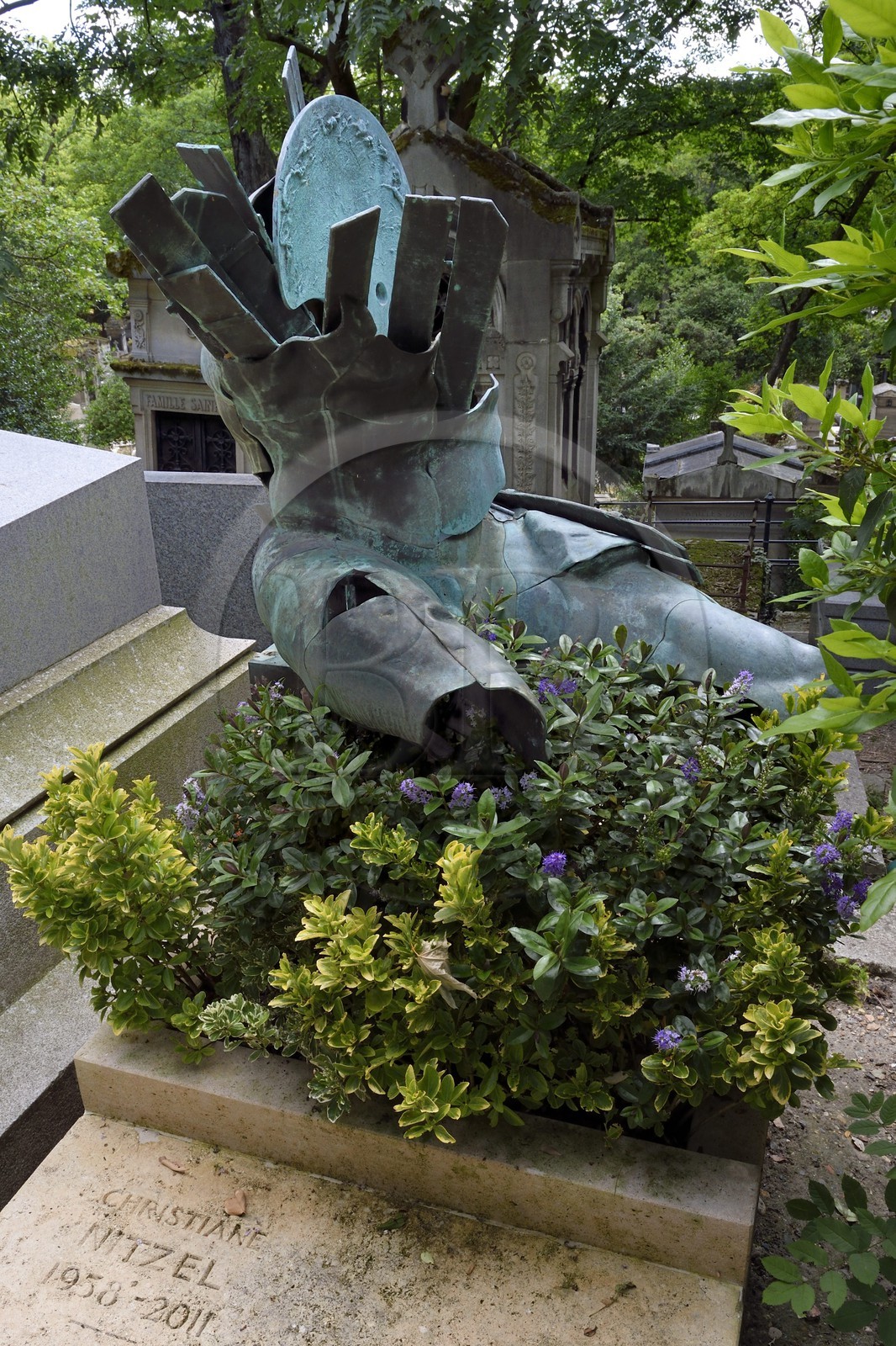 France, Paris (75), cimetière du Père-Lachaise, tombe d'une famille d'industriels amateurs de peinture