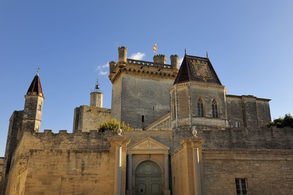 France, Gard (30), Uzès, classée ville d'art et d'histoire, château Ducal dit le Duché d'Uzès, classé monument historique
