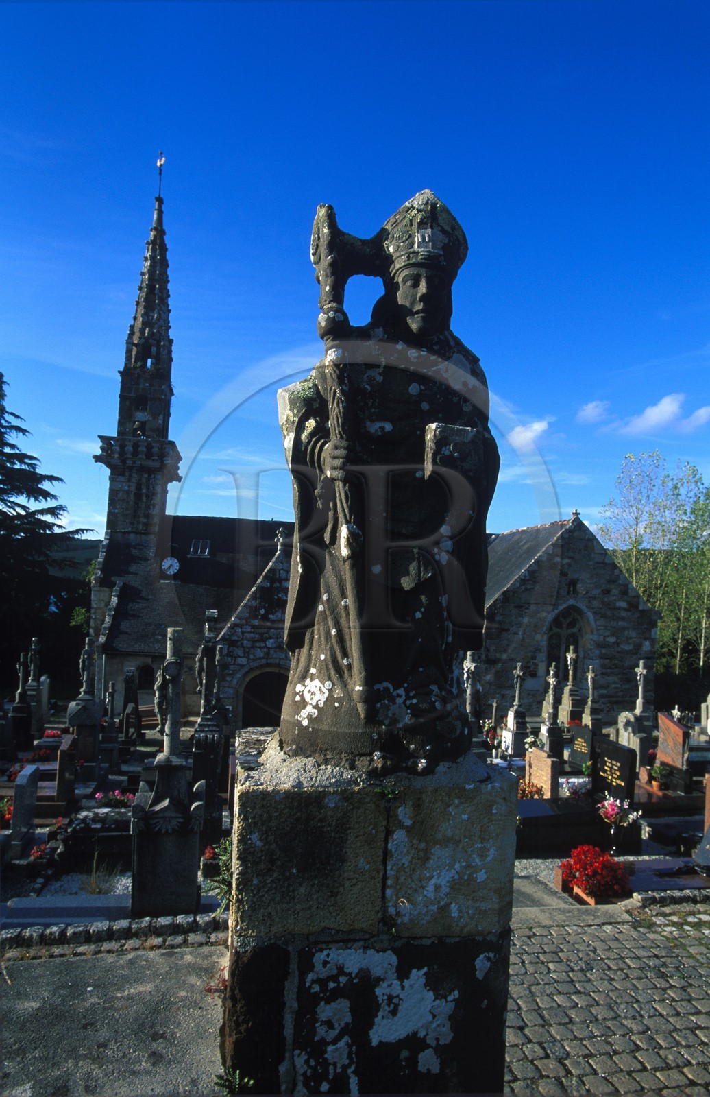 France, Finistere, Tregarvan church on the Aulne river