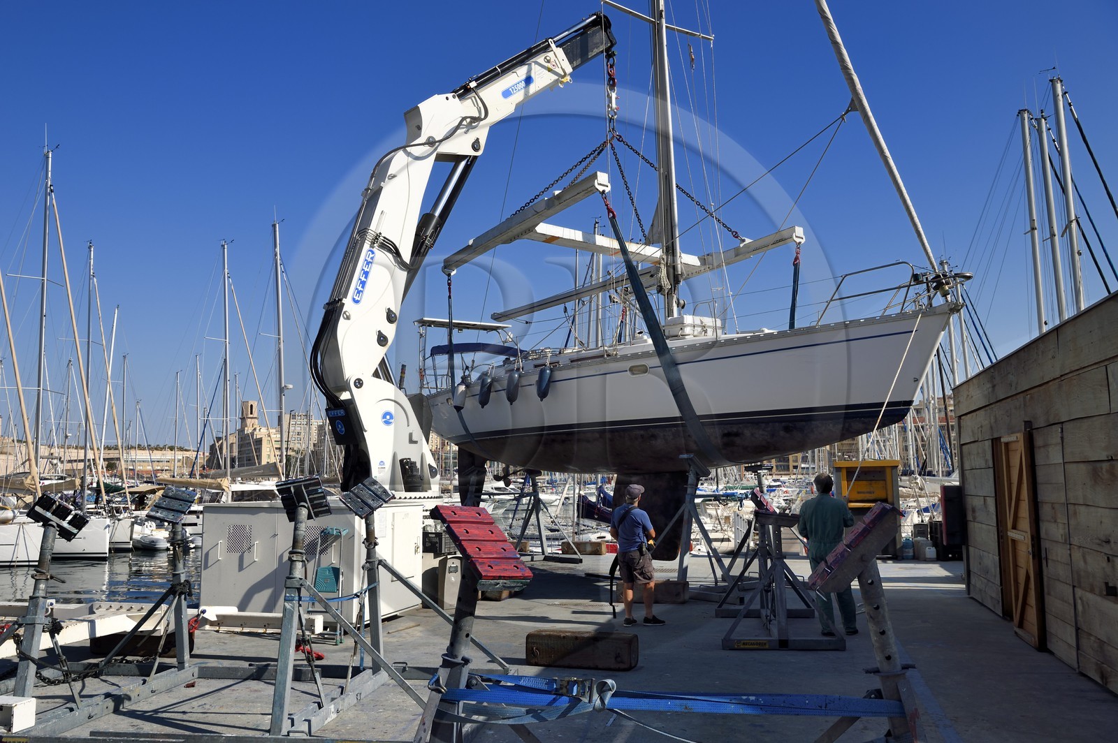 France, Bouches-du-Rhône (13), Marseille, Le Vieux Port, chantier naval