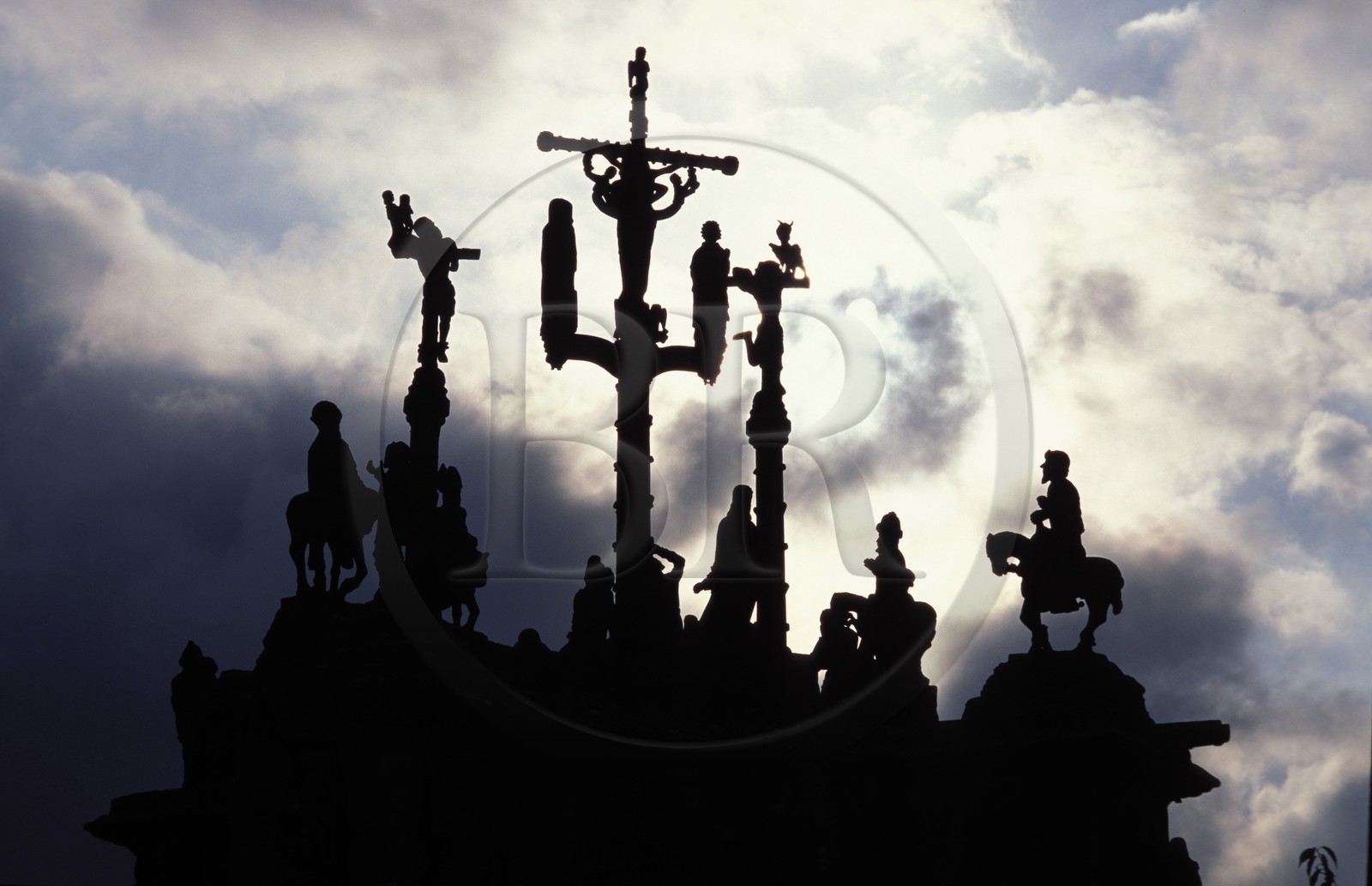 France, Finistere, Peyben village, a Calvary from 1555