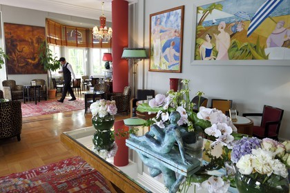 France, Alpes-Maritimes (06), Antibes,  Juan-les-Pins, hotel Belle Rives, le Piano-bar Fitzgerald