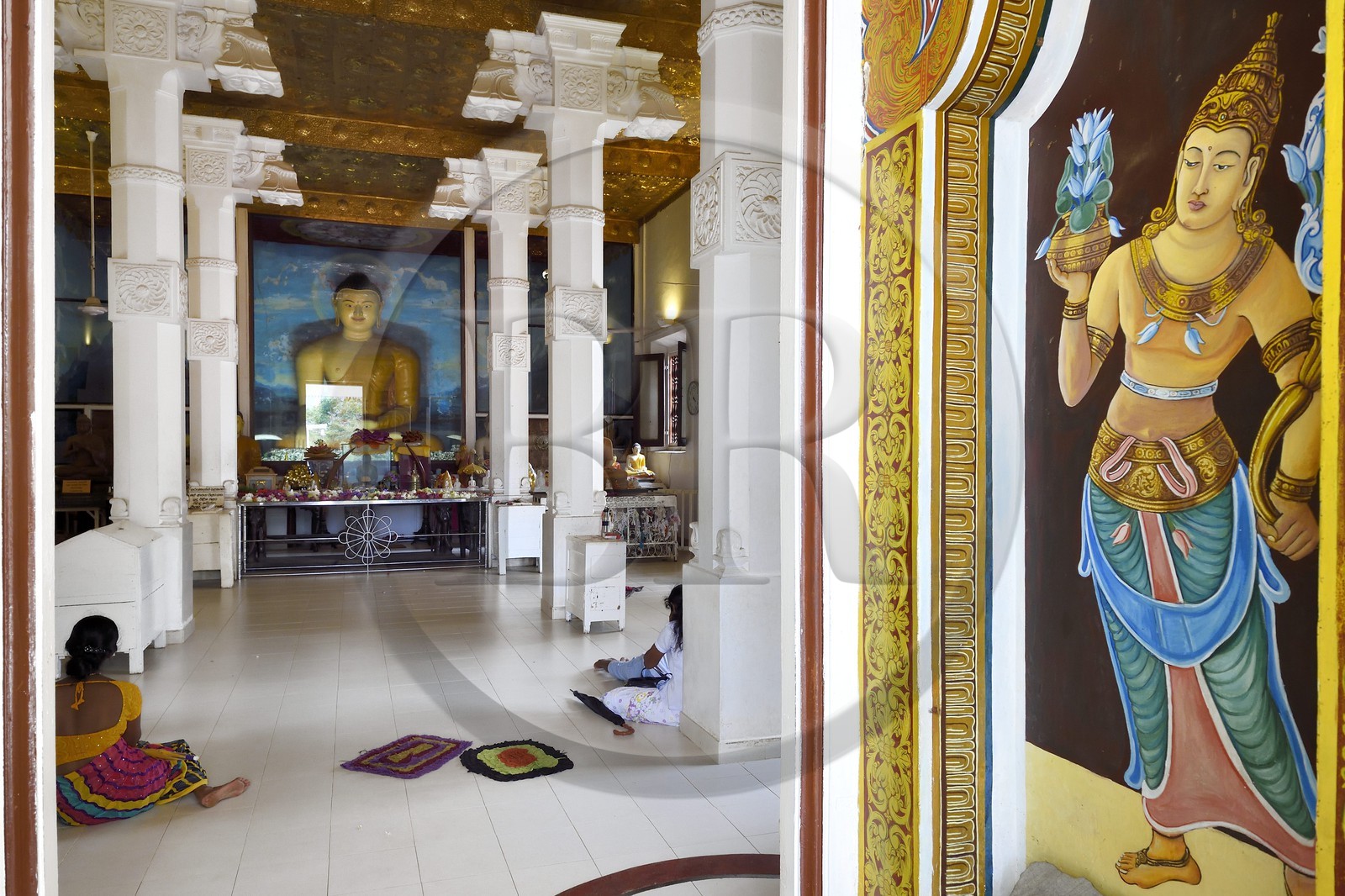 Sri Lanka, province du Centre-Nord, site d'Anuradhapura classé Patrimoine Mondial de l'UNESCO, capitale du Sri Lanka au IIIe siècle avant JC, temple du Sri Maha Bodhi