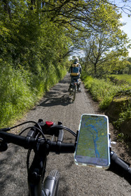 France, Vendée (85), Mortagne-sur-Sèvre, randonnée cycliste dans la vallée de la Sèvre Nantaise