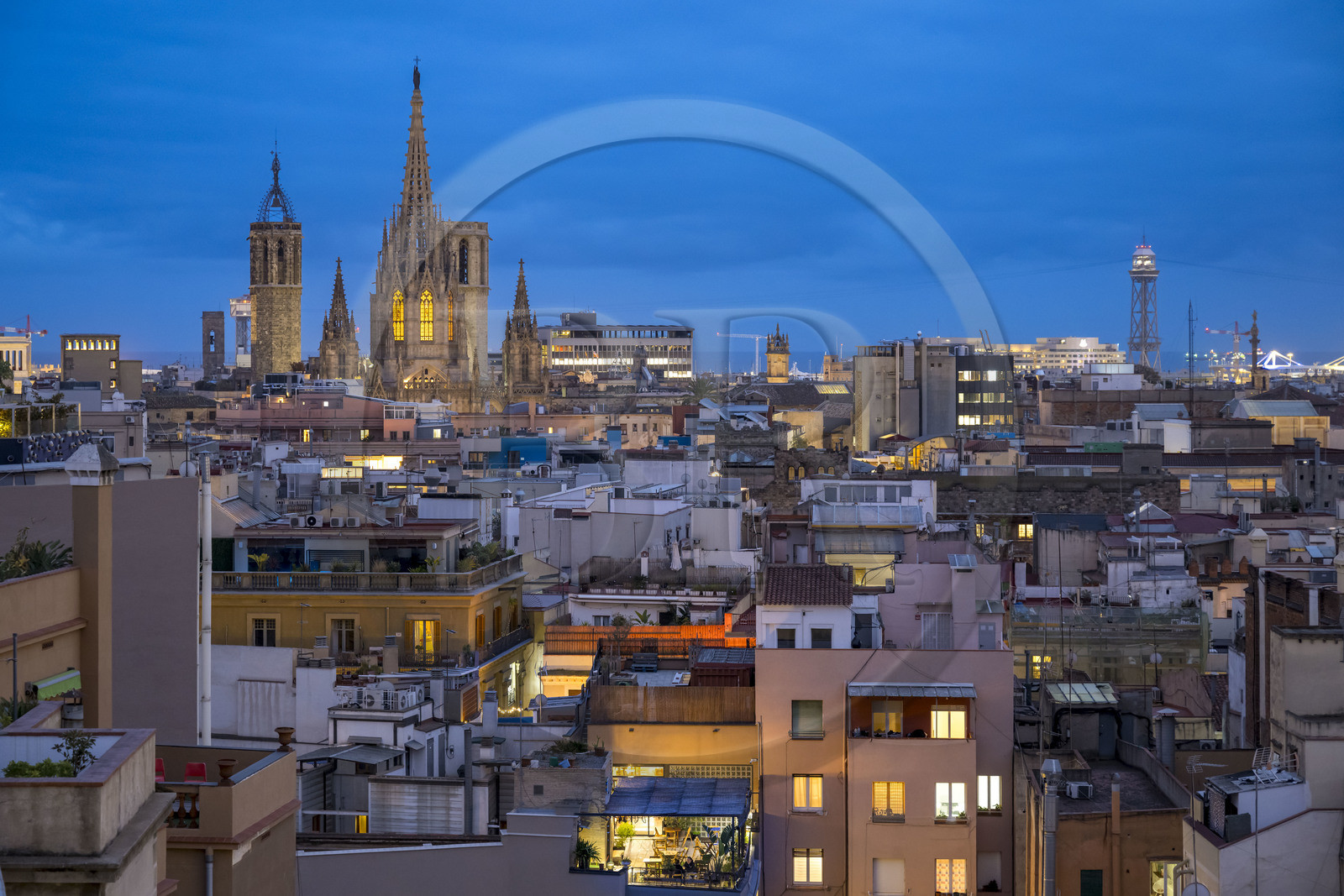 Espagne, Catalogne, Barcelone, quartier Barrio Gotico, cathédrale basilique métropolitaine de la Sainte-Croix et de Sainte Eulalie