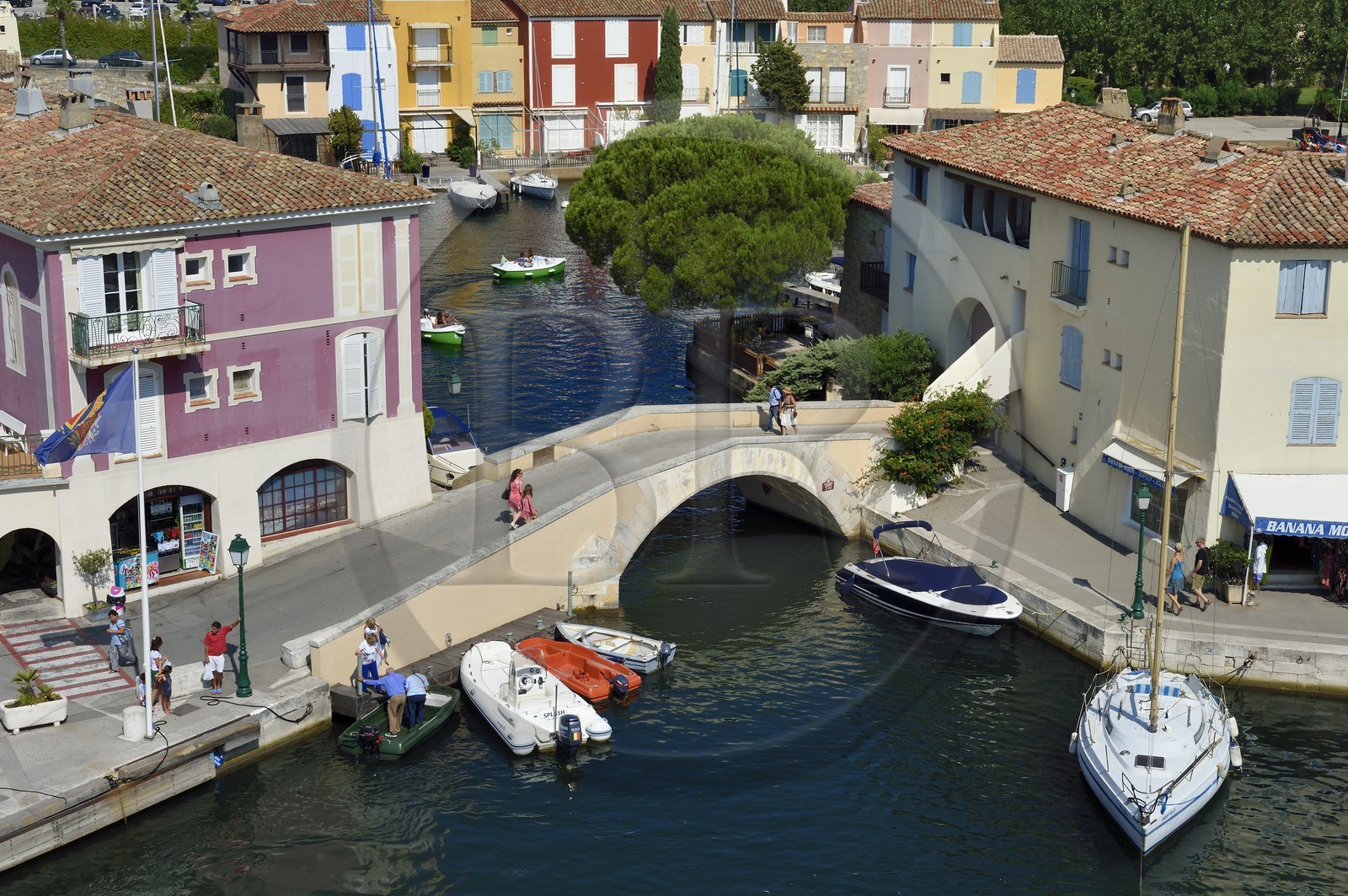 France, Var (83),  golfe de Saint-Tropez, la cité lacustre de Port-Grimaud