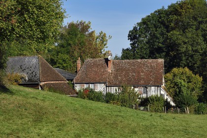 France, Calvados, Pays d'Auge, Coupesarte, Norman half-timbered house