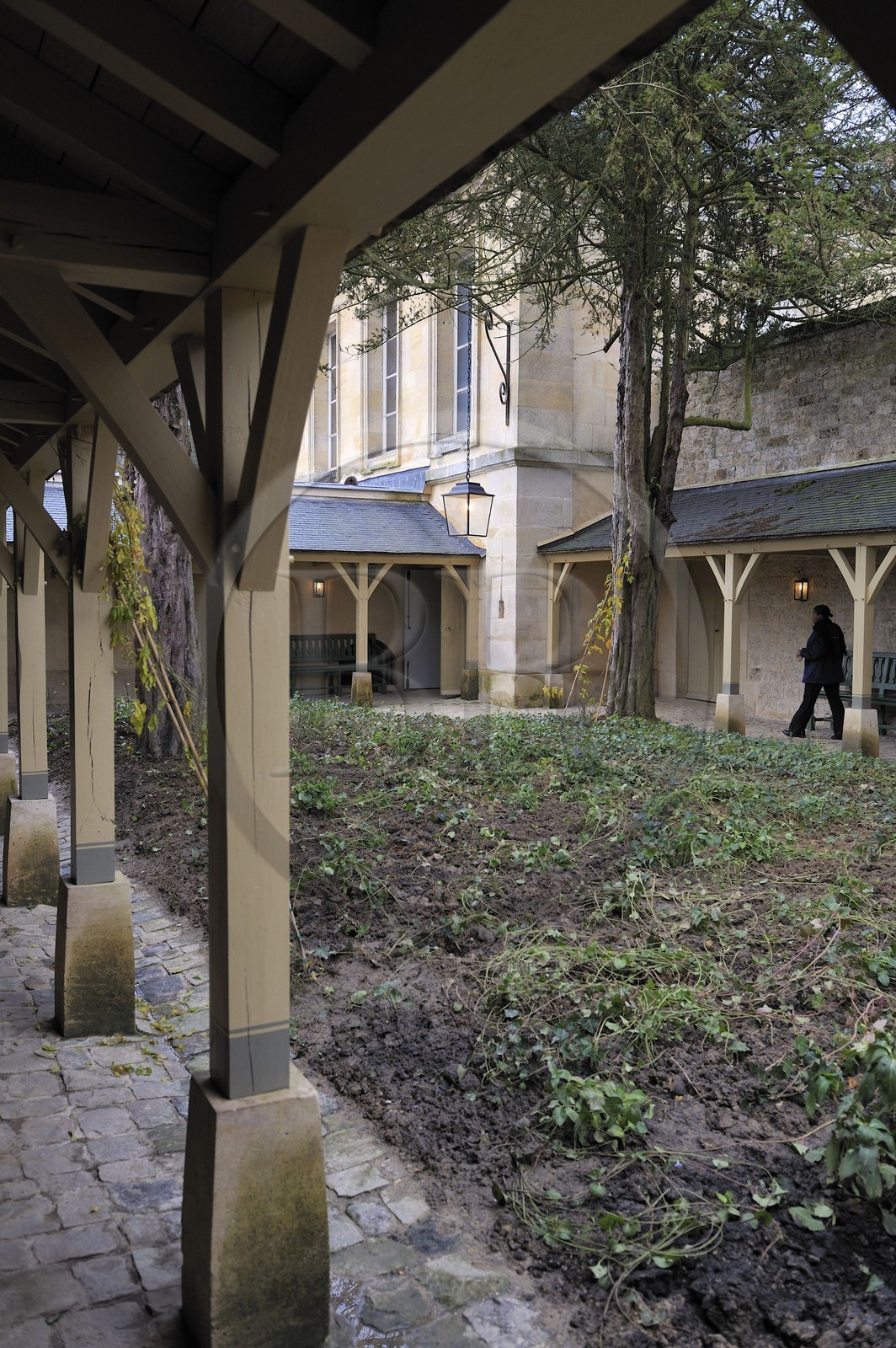 France, Yvelines (78), château de Versailles, classé Patrimoine Mondial de l'UNESCO, le domaine de Marie-Antoinette, le Petit Trianon, la chapelle et le petit jardin clos