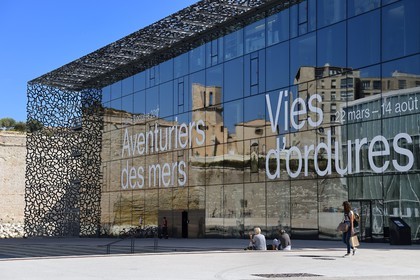France, Bouches-du-Rhône (13), Marseille, MuCEM (Musée des civilisations de l'Europe et de la Méditerranée) par les architectes Rudy Ricciotti et R. Carta