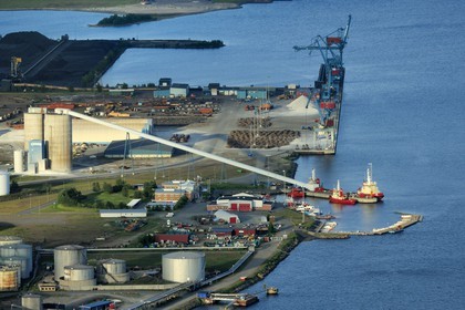 Suède, Laponie, comté de Norrbotten, Lulea (vue aérienne)