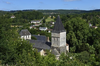 France, Dordogne, Périgord Noir, the Auvezere Valley, Tourtoirac, former Abbey of Saint-Pierre-es-Liens church