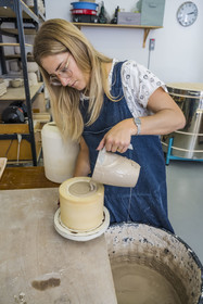 France, Alpes-Maritimes, Vallauris, ceramist Maureen Stengel-Guillot from the MSG Céramique workshop