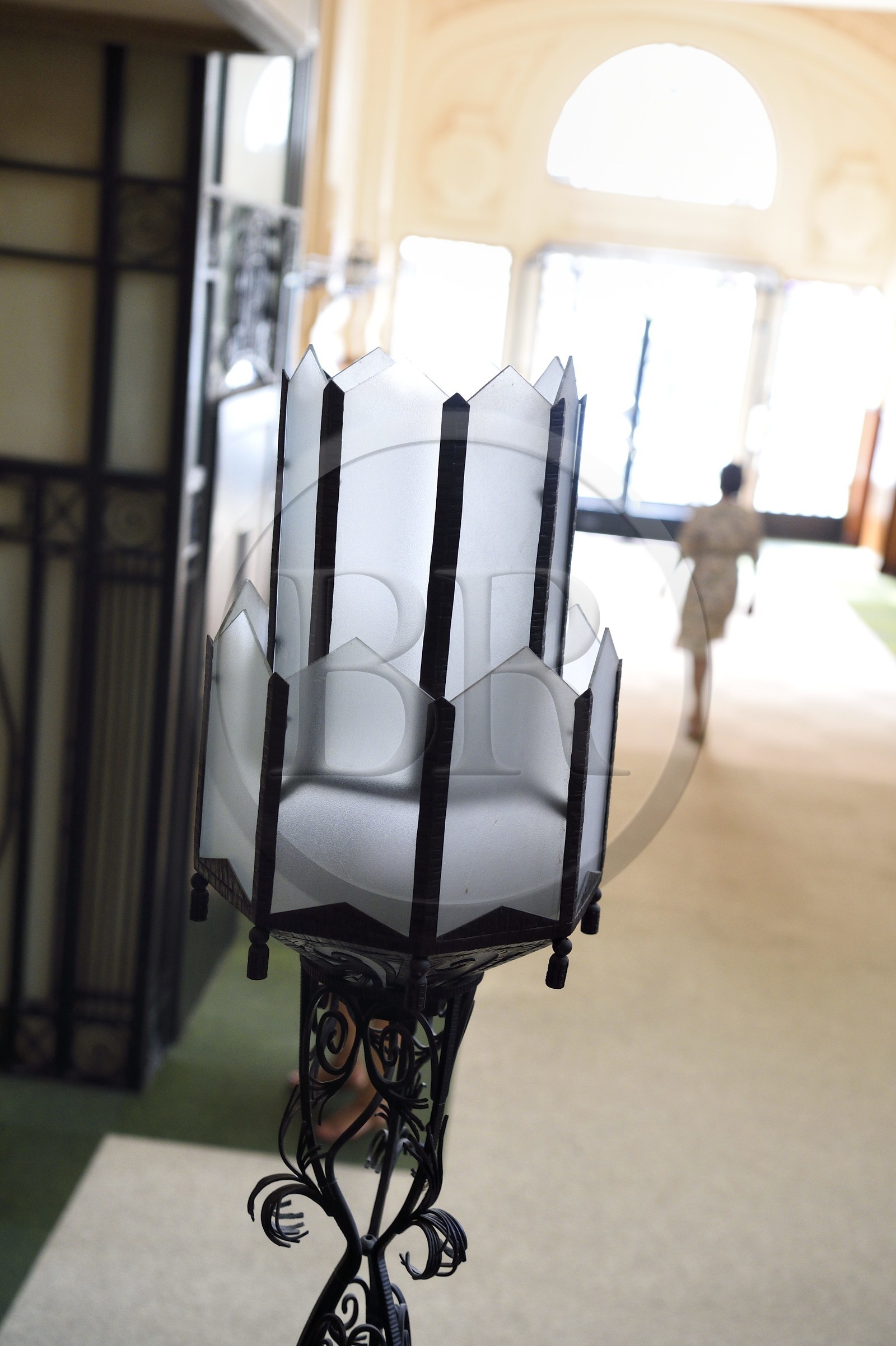 France, Allier (03), Vichy, ancien Hotel France et Pasteur sur l'avenue Aristide Briand, le hall d'entrée de style art Déco