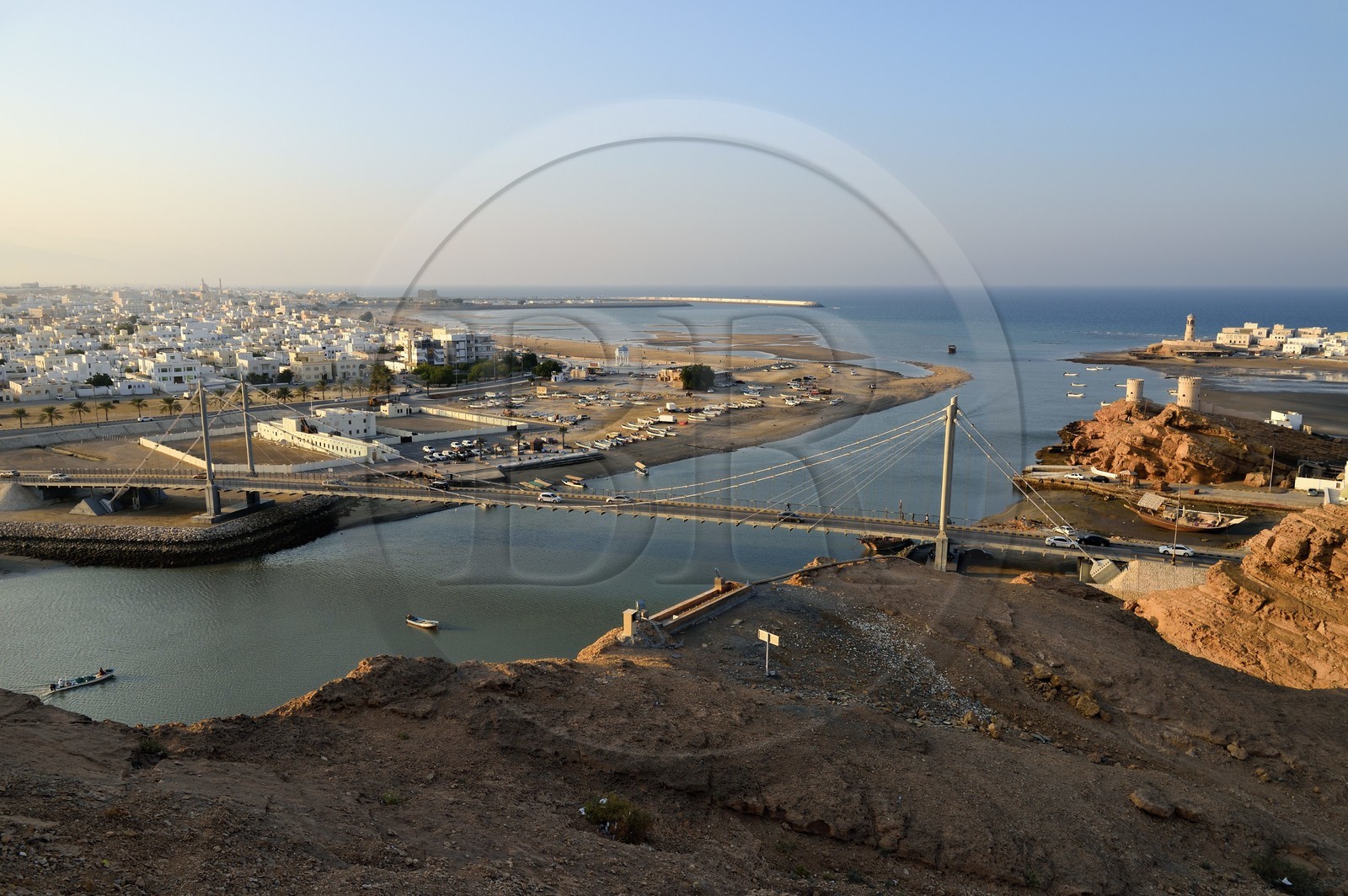Sultanat d'Oman, gouvernorat de Ash Sharqiyah, ville et port de Sour, le vieux quartier de pêcheurs de Al Ayjah