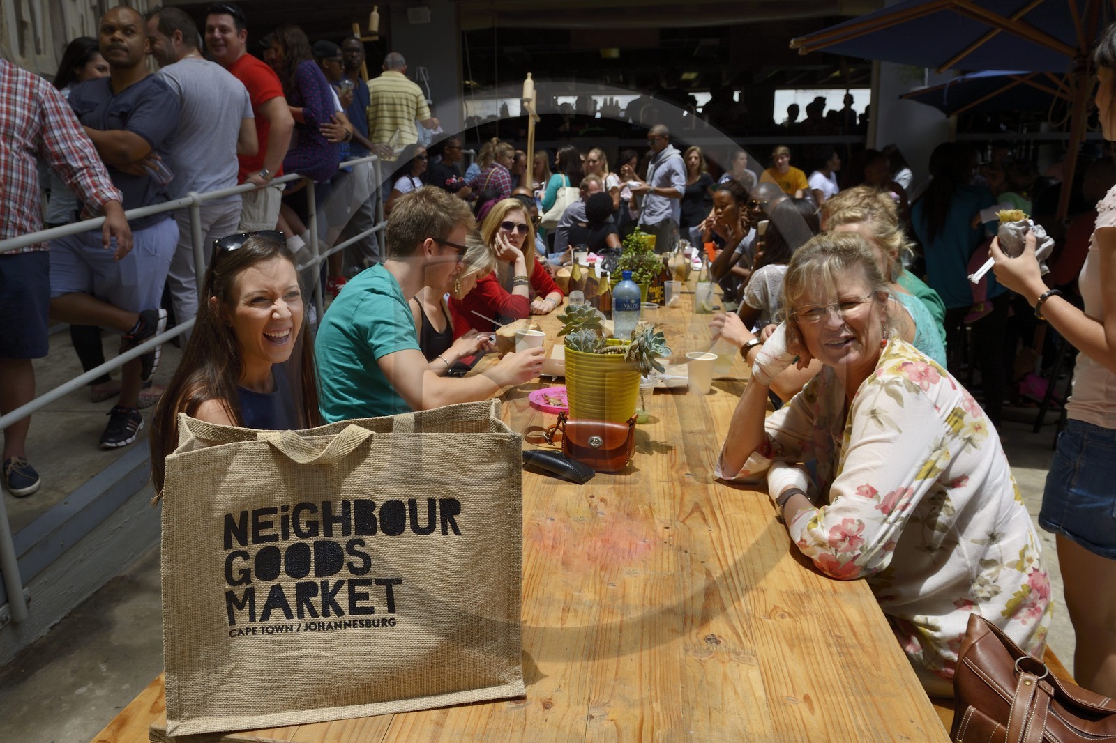 South Africa, Gauteng Province, Johannesburg, Braamfontein district, Neighbourgoods Market on saturdays is as much a source for farm fresh foods and specialty goods as it is a meeting point to enjoy community, swop ideas and stories, and be inspired by the energy that makes Joburg