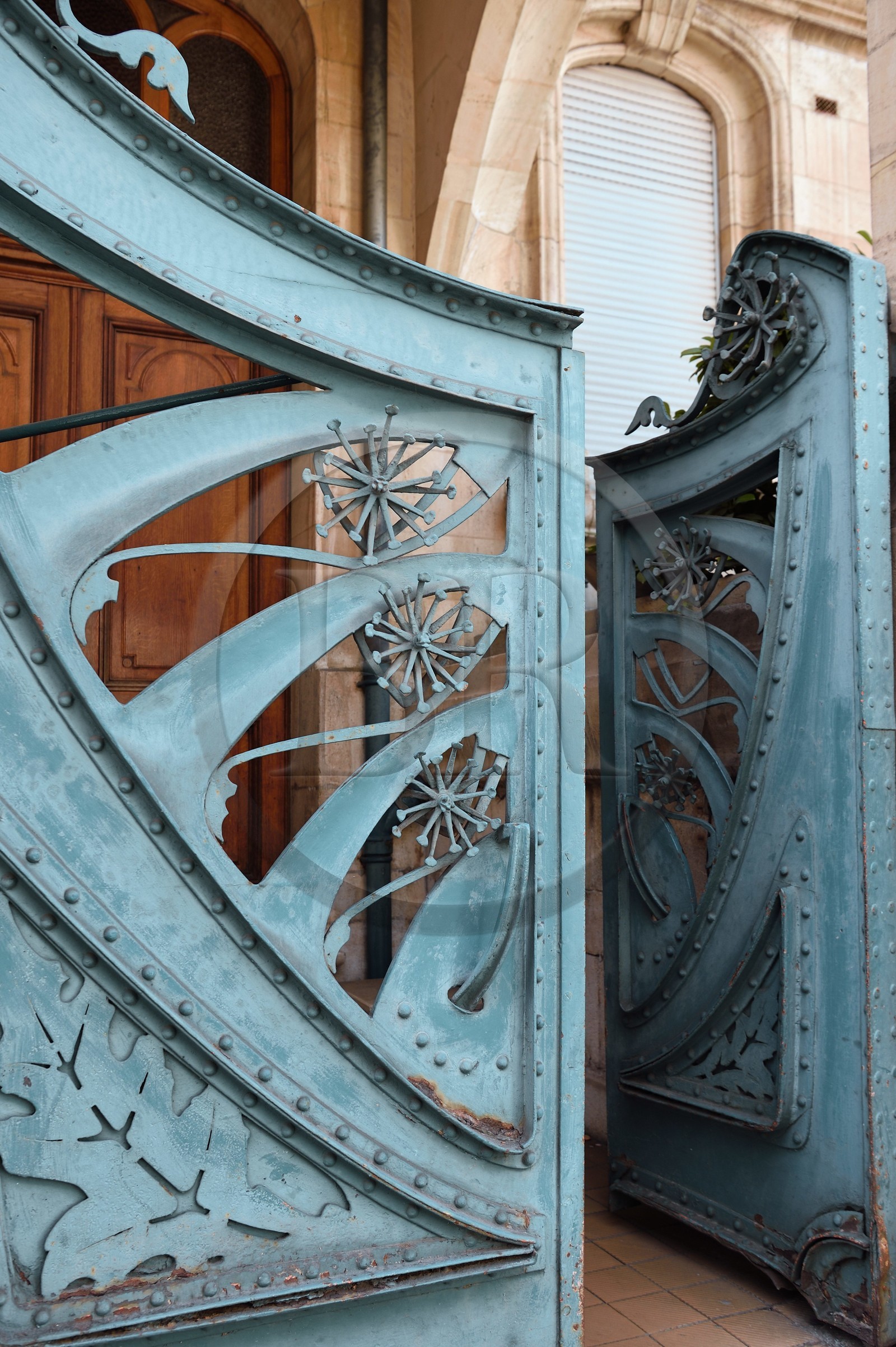 France, Meurthe et Moselle, Nancy, stepped building (1901-1902) by architect Georges Biet at 22 rue de la Commanderie inspired by Art Nouveau and neo-Gothic