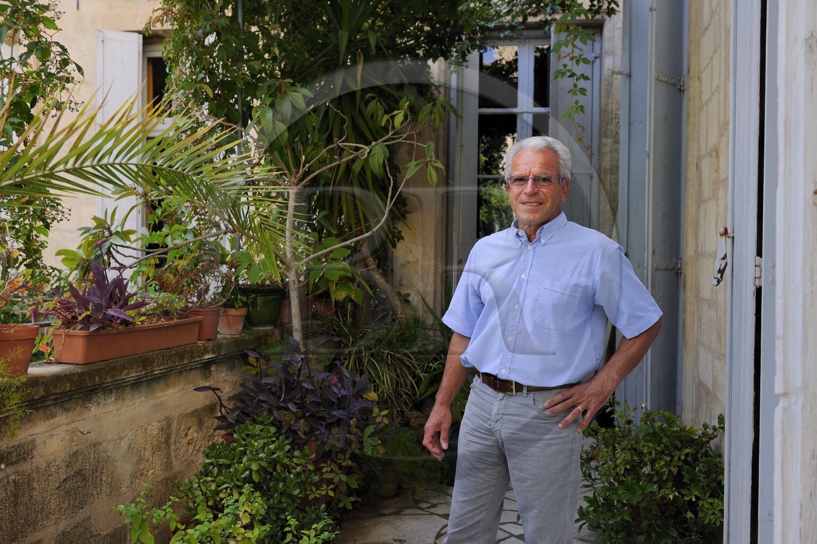 France, Hérault (34), Montpellier, centre historique, l'Ecusson, hôtel particulier Montcalm, François Castan actuel propriétaire