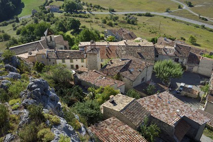 France, Var (83), Parc Naturel Régional du Verdon, village de Trigance qui domine la vallée du Jabron