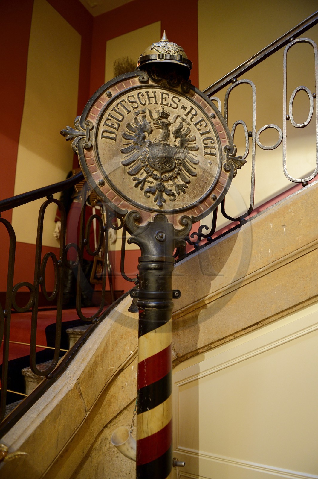 France, Moselle, Metz, former German Reich Boundary Marker in Lorraine during the occupation of 1870-1918