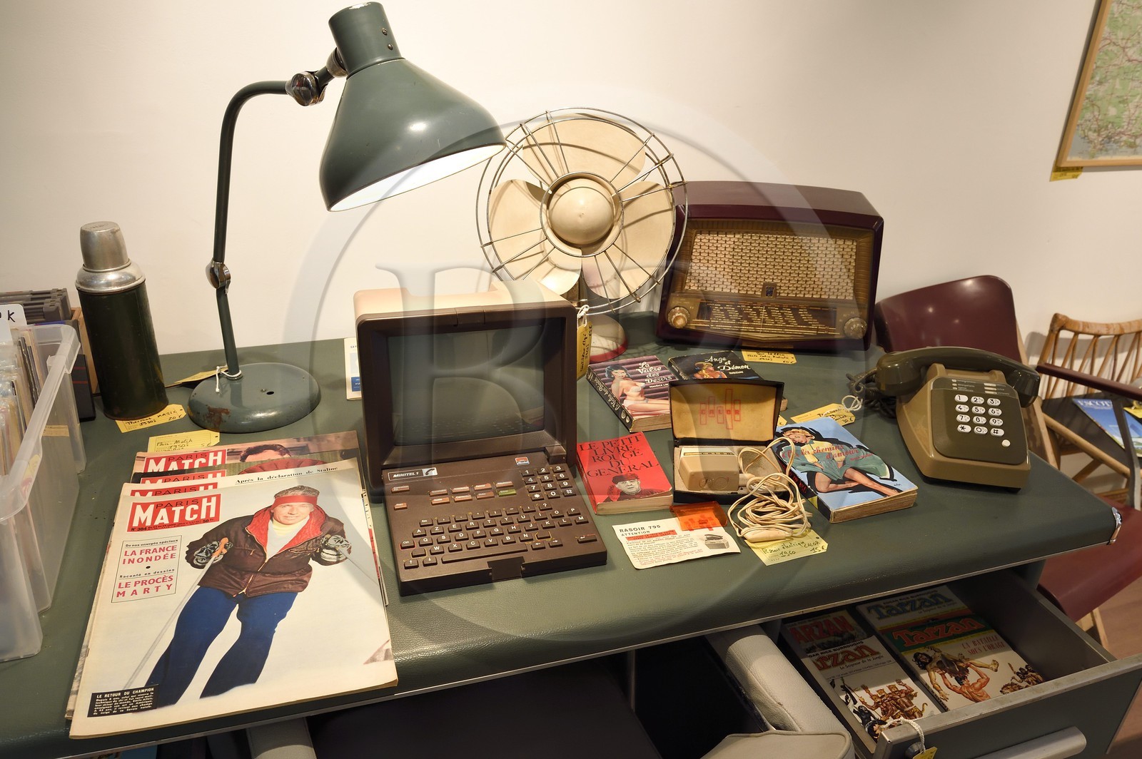 France, Var (83), Toulon, quartier du Mourillon, boutique Aux puces de Pantruche qui rassemble le meilleur des années 1950 aux années 1980