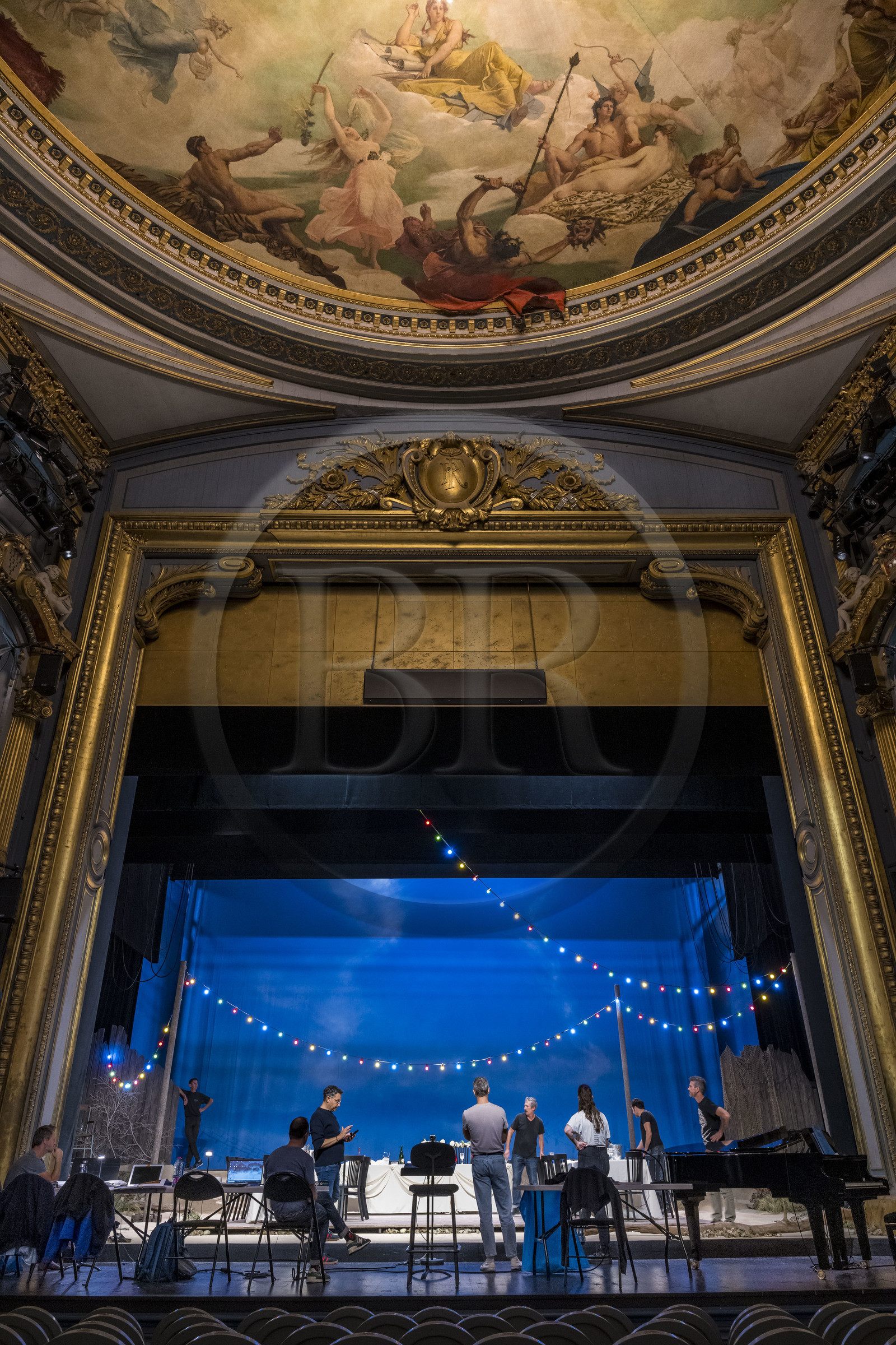 France, Loire-Atlantique (44), Nantes, quartier de Graslin, répétition d'un spectacle sur la scène du théâtre Graslin et opéra