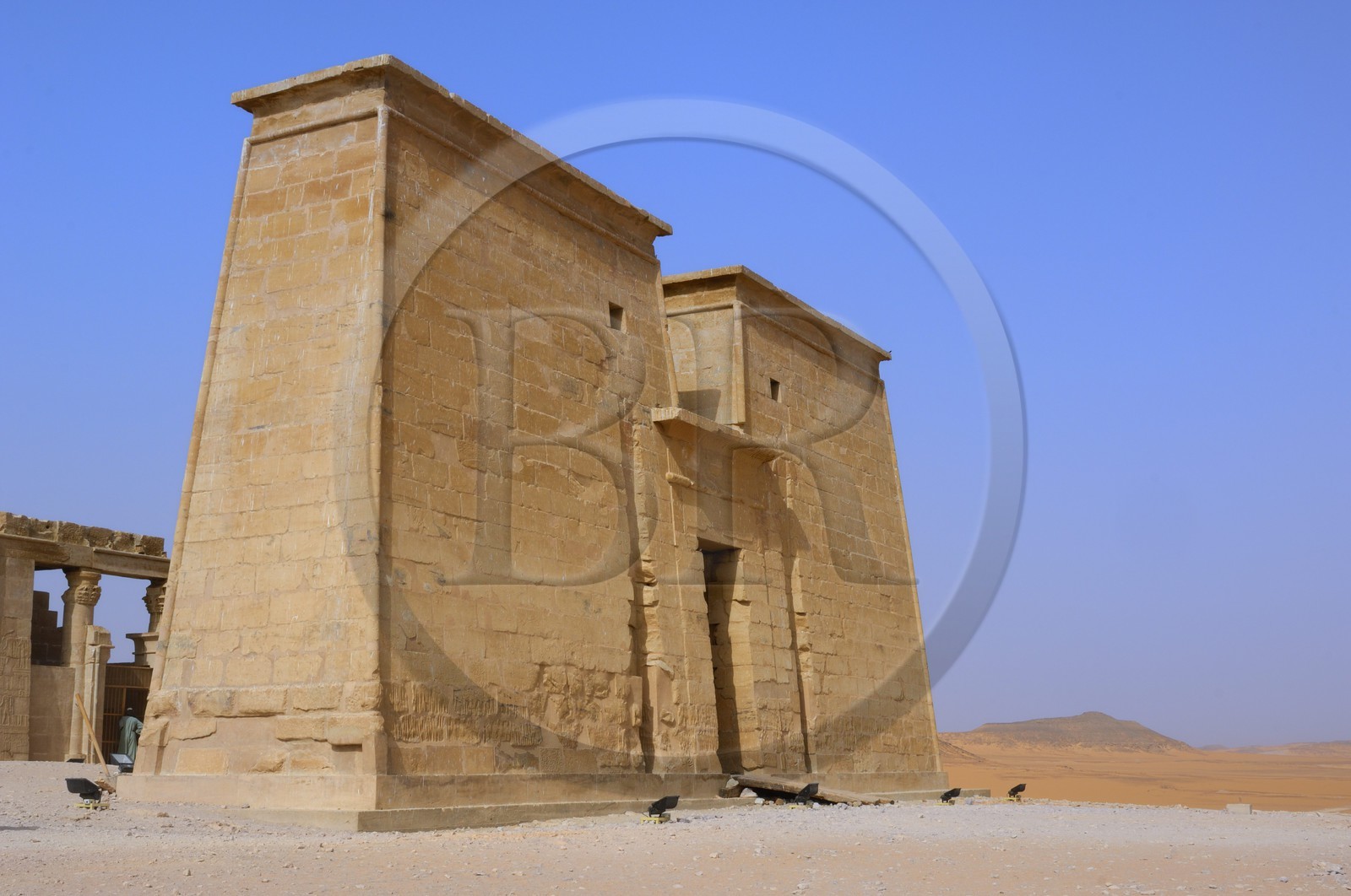 Egypte, Haute Egypte, Lac Nasser, désert de Nubie, site de Ouadi es-Seboua ou vallée des lions, temple de Dakka