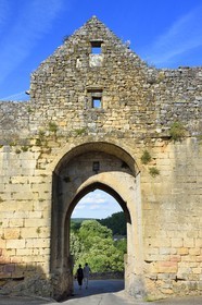 France, Dordogne (24), Périgord Noir, vallée de la Dordogne, vallée de la Dordogne, Domme, labellisé Les Plus Beaux Villages de France, Porte des Tours