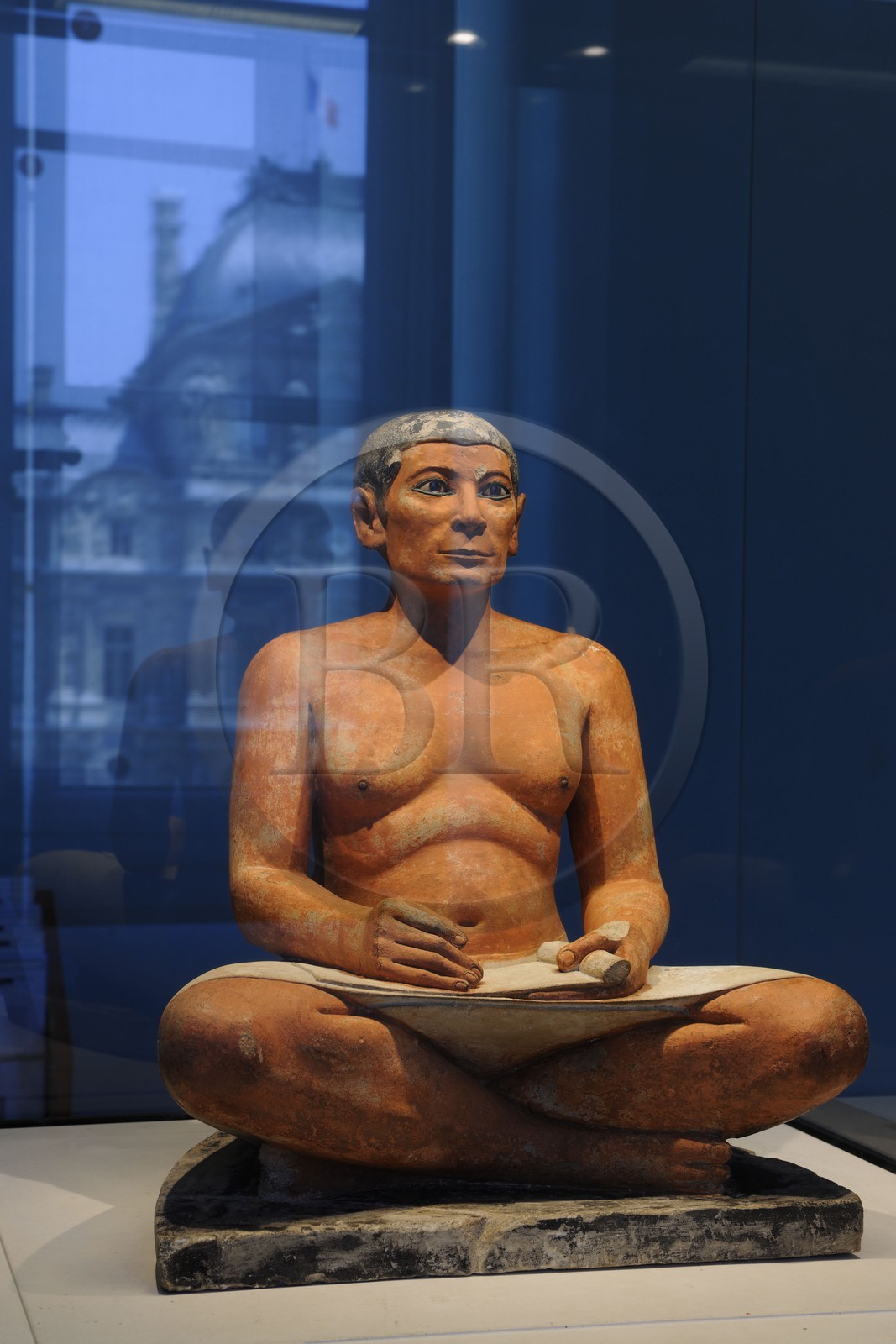 France, Paris (75), musée du Louvre, département des Antiquités égyptiennes, le Scribe accroupi