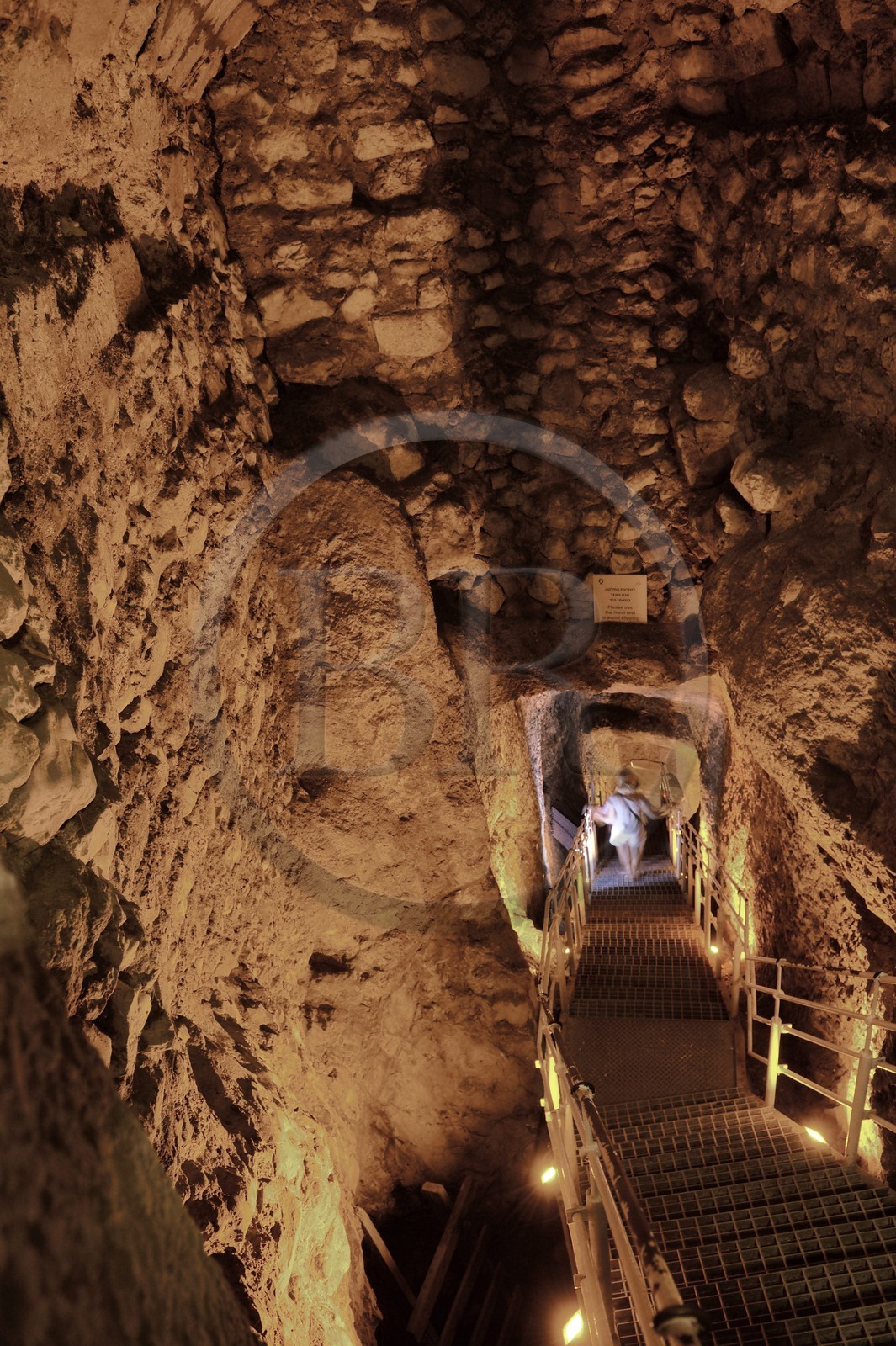 Israel, Jérusalem, ville sainte, la Cité de David au sud de la vieille ville, tunnel vers les sources du Gihon