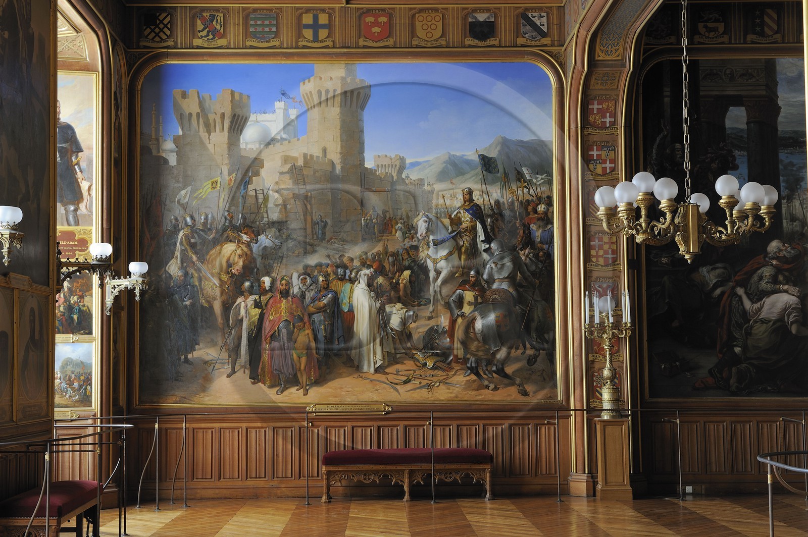 France, Yvelines (78), château de Versailles, classé Patrimoine Mondial de l'UNESCO, salles des Croisades