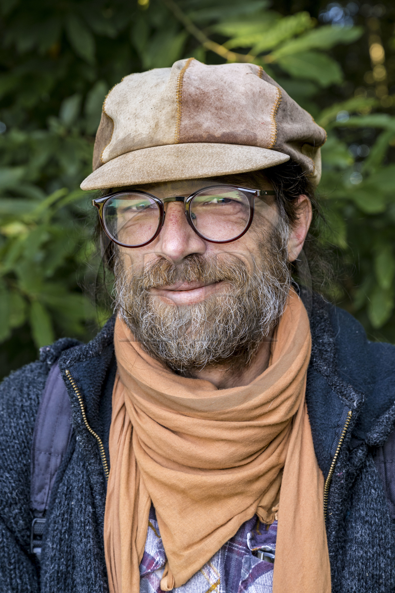 France, Saône-et-Loire (71), parc naturel régional du Morvan, Saint-Léger-sous-Beuvray, oppidum de Bibracte, capitale du peuple celte des Éduens, site archéologique sur le mont Beuvray, le guide géologue et biologiste Frédéric Bensaad