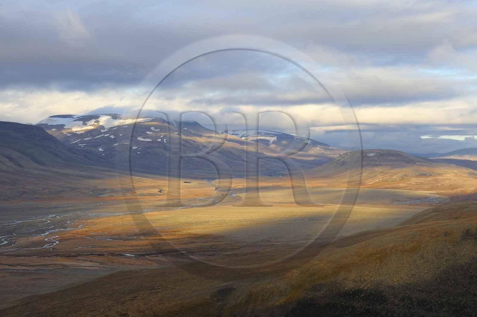 Norvège, Svalbard (Spitzberg), toundra dans la région de Longyearbyen