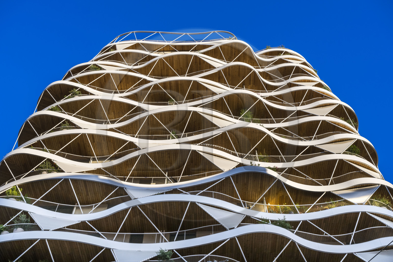 France, Herault, Montpellier, Saint-Roch station district, the Higher Roch apartment building