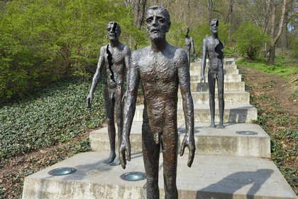 République Tchèque, Prague, centre historique classé Patrimoine Mondial de l'UNESCO, quartier Mala Strana, Mémorial pour les victimes du communisme situées à la base colline de Petrin, œuvre du sculpteur Olbram Zoubek