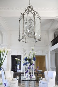 France, Alpes Maritimes (06), Saint-Jean-Cap-Ferrat, le lobby du Grand-Hotel du Cap-Ferrat, palace 5 étoiles du groupe Four Seasons Hotel