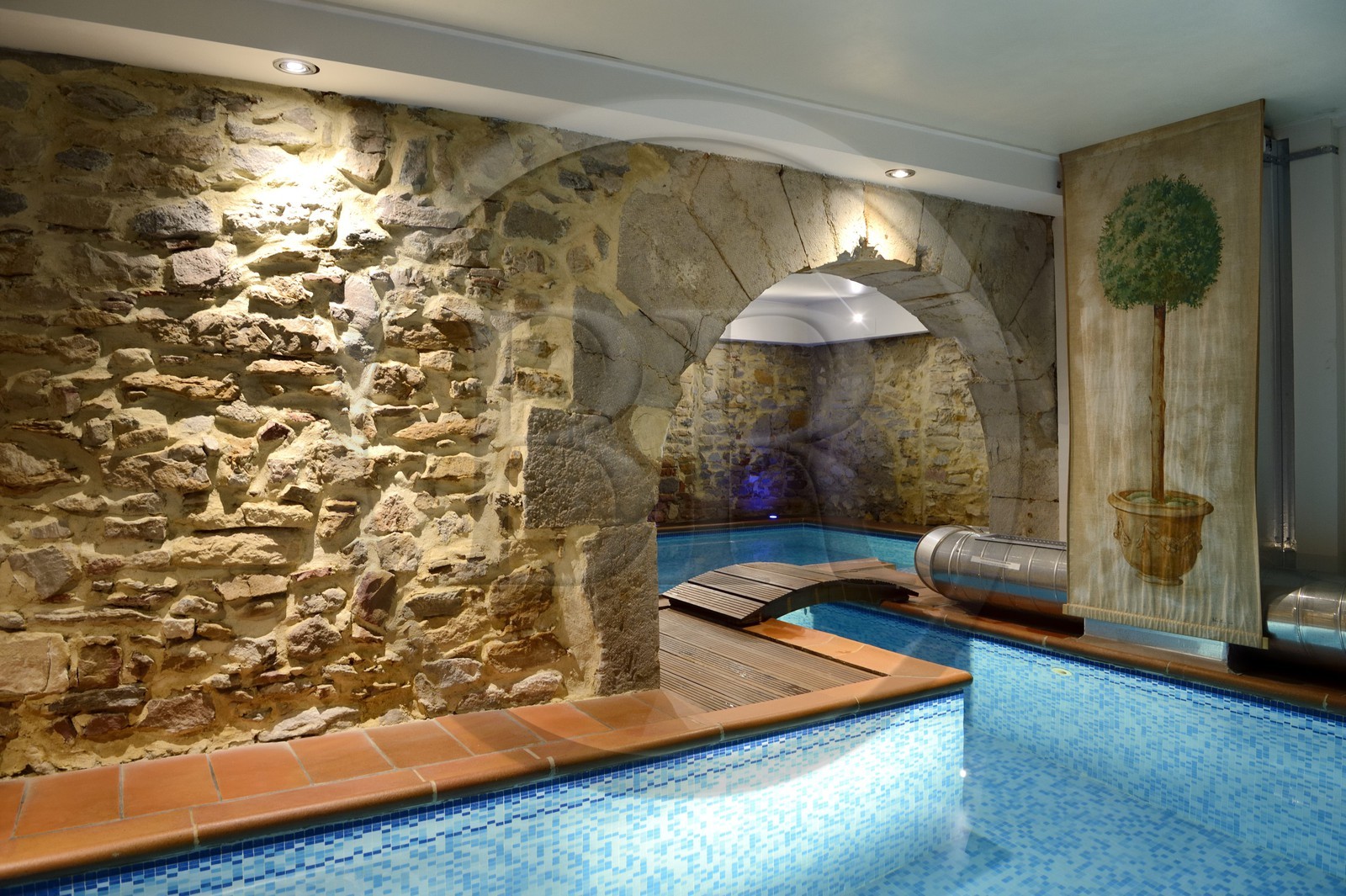France, Rhone, Lyon, the Grand Hôtel des Terreaux, indoor Swimming Pool